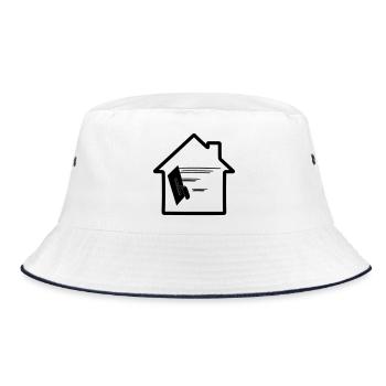 Gipserhaus - Bucket Hat - Weiß/Navy - Vorne