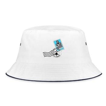 Brittany - Bucket Hat - white/navy - Front