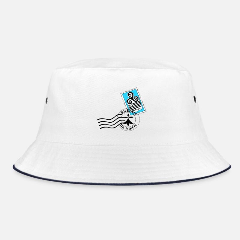 Bretagne - Bucket Hat - Weiß/Navy