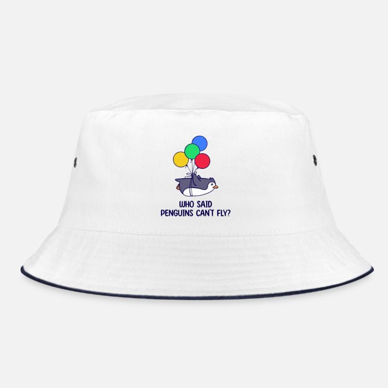 Animal Penguin Humorous Statement Balloon Bird Bucket Hat