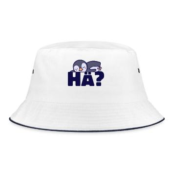 Süß Pinguin Spruch Vogel Tier Arktis Kalt - Bucket Hat - Weiß/Navy - Vorne