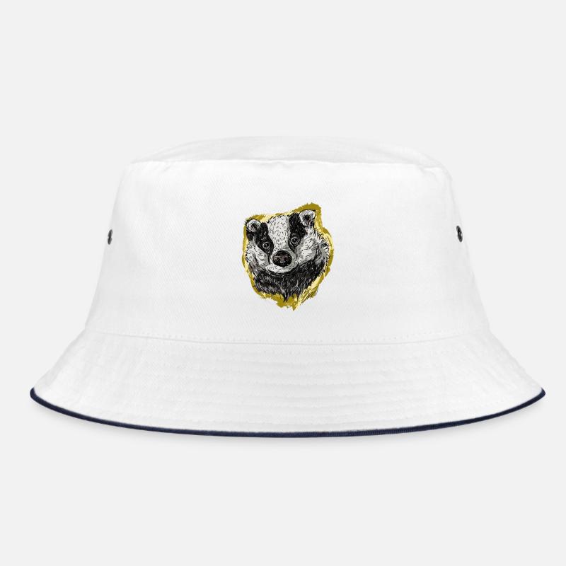 Der Dachs - Bucket Hat - Weiß/Navy