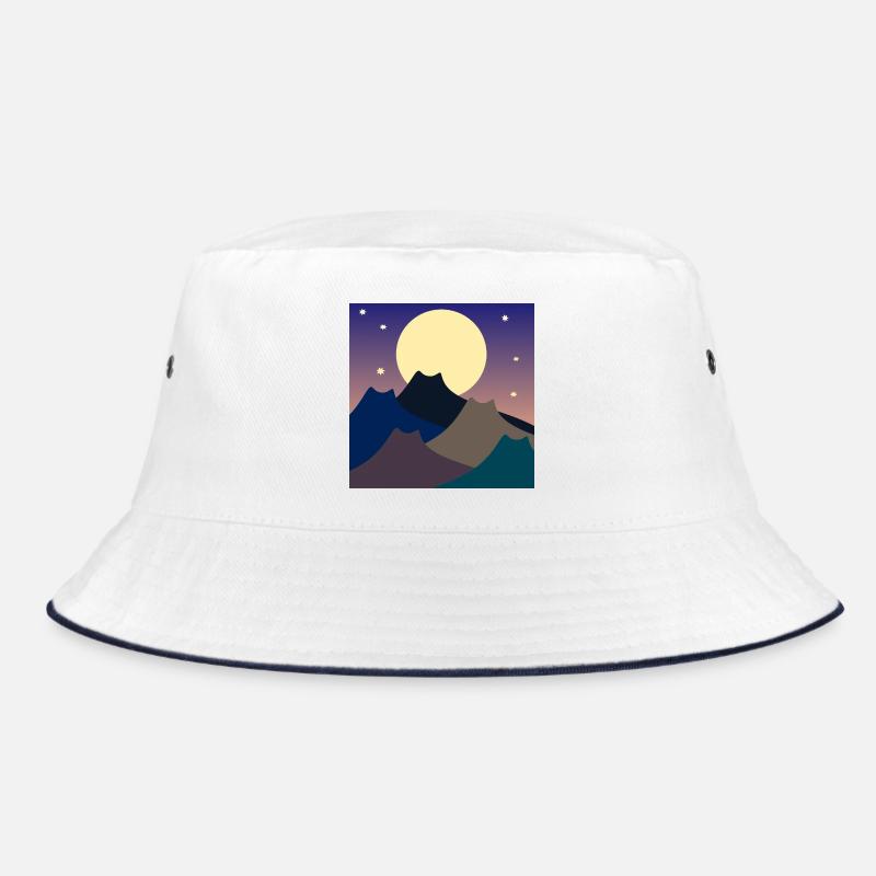 FULL MOON CATS MOUNTAINS Bucket Hat