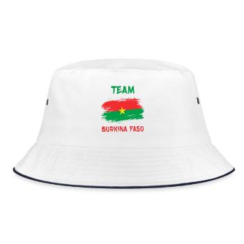 Conception du drapeau de l'équipe Burkina Faso - Bob - blanc/marine - Devant