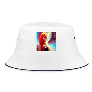 Foulard Fille avec Angel Wings Art - Bob - blanc/marine - Devant