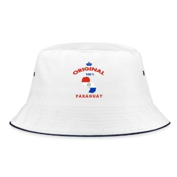Design original 100 % drapeau du Paraguay - Bob - blanc/marine - Devant