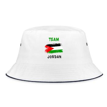 Jordan team flag design - Bucket Hat - white/navy - Front