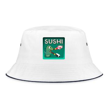 CADEAUX DE MAKI SUSHI DRÔLES - DINOSAURE ALIMENTAIRE - Bob - blanc/marine - Devant