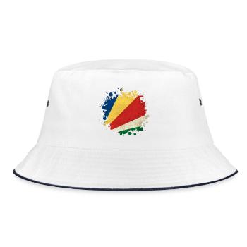 Design du drapeau des Seychelles Blob - Bob - blanc/marine - Devant