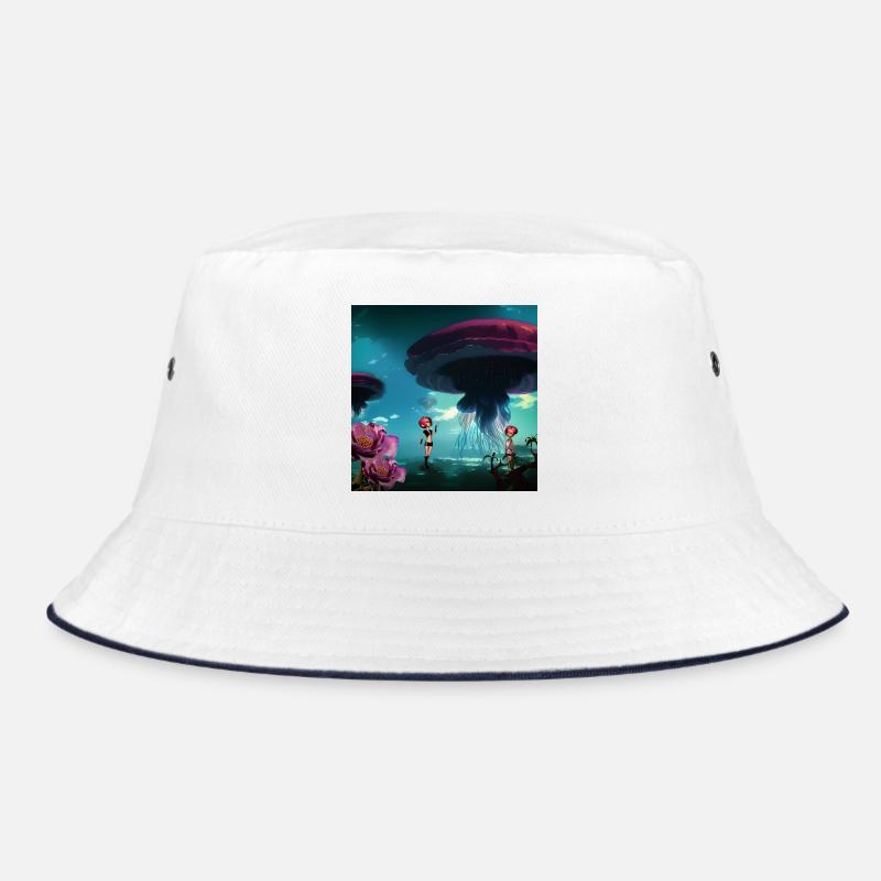 Atemberaubende Quallen schweben am Himmel Bucket Hat