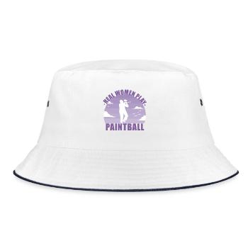 Paintball Paintballer Gotcha Girl Gift - Bucket Hat - white/navy - Front