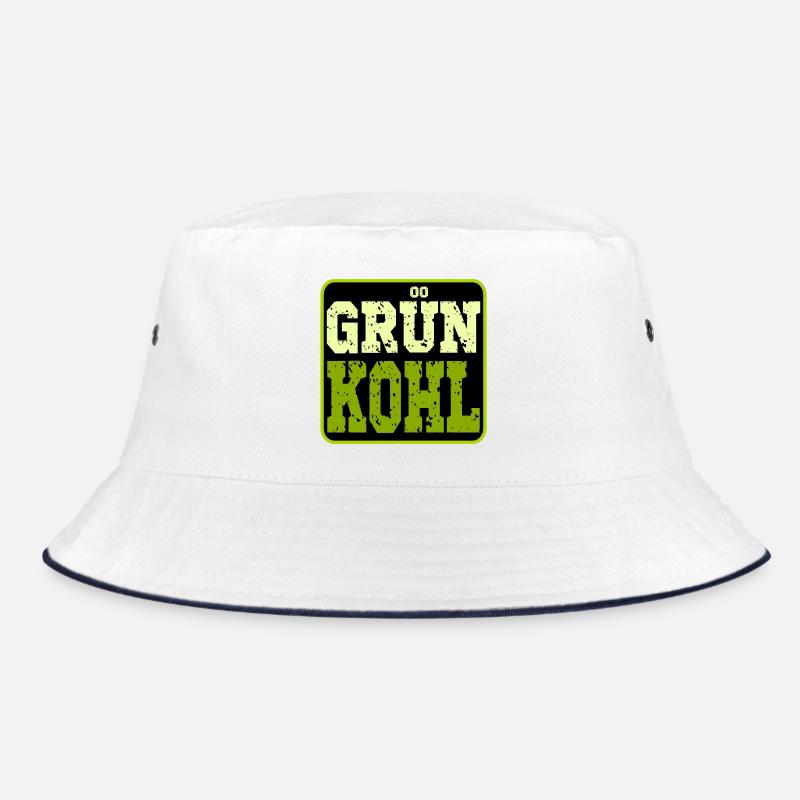 GRÜNKOHL - WINTERGEMÜSE - KOHLGERICHTE - KOHL - Bucket Hat - Weiß/Navy