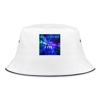 Es ist nicht das Ende Neon Tunnel - Bucket Hat - Weiß/Navy - Vorne