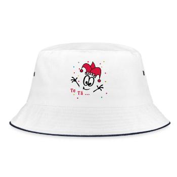 Carnival, Carnival, Confetti - Bucket Hat - white/navy - Front