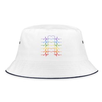 HEARTBEAT LGBTQIA+ FIERTÉ DE LA LIBERTÉ - Bob - blanc/marine - Devant