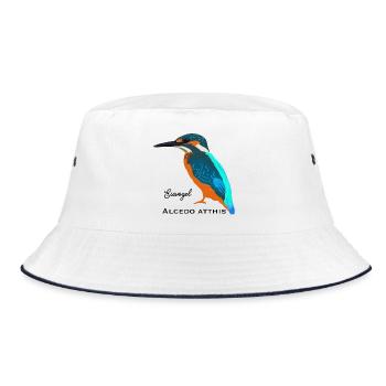 Kingfisher, nom scientifique / allemand - Bob - blanc/marine - Devant