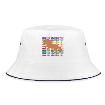 Tölt Horses Saying Icelandic Horses Horse Love Ross - Bucket Hat - white/navy - Front