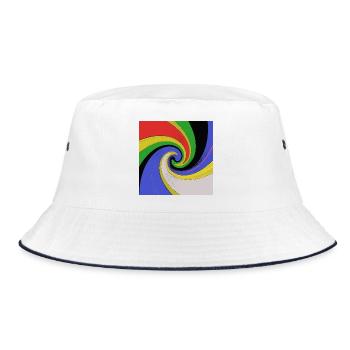Vortex pop art100 - Bucket Hat - white/navy - Front