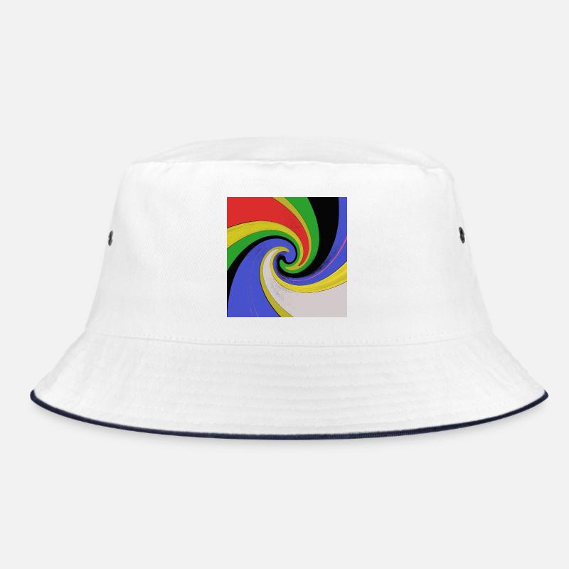 Vortex Pop Art100 - Bucket Hat - Weiß/Navy