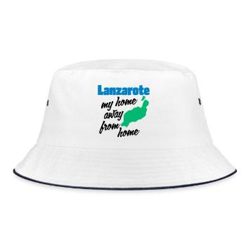 Lanzarote, mein zweites Zuhause - Bucket Hat - Weiß/Navy - Vorne