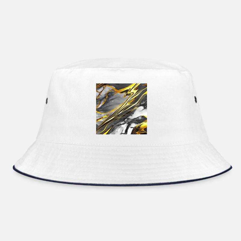 Marble Black Gold Texture Bucket Hat