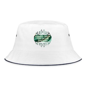 VIELEN DANK FÜR DEINE SPENDE - Bucket Hat - Weiß/Navy - Vorne