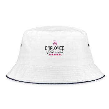 Employee of the Month Gift - Bucket Hat - white/navy - Front