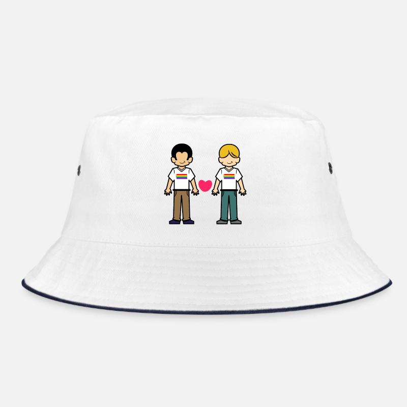 Gleichgeschlechtliche Partnerschaft Lgbt Herz Bucket Hat