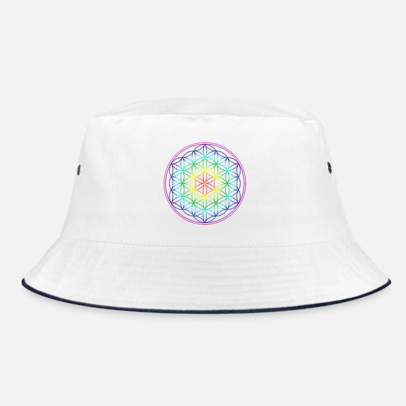 FLEUR DE VIE ARC EN CIEL - Bob - blanc/marine