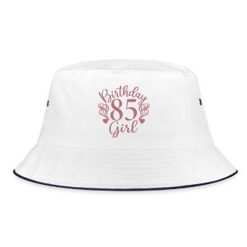 85e anniversaire Femmes Son anniversaire Fille 85 ans - Bob - blanc/marine - Devant