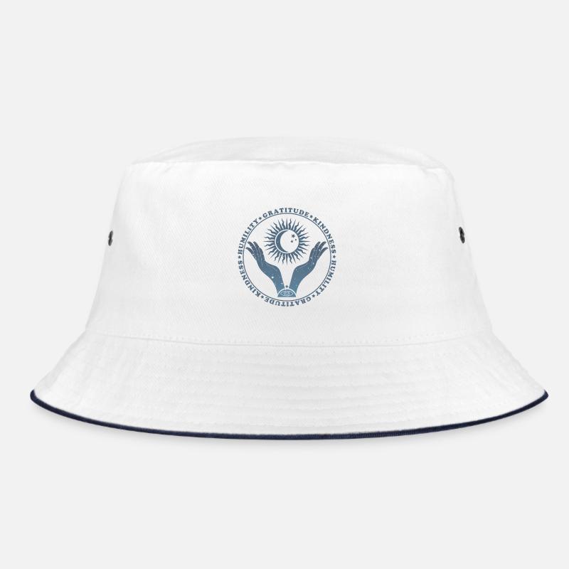 Demut - Dankbarkeit - Freundlichkeit - Boho Design Bucket Hat