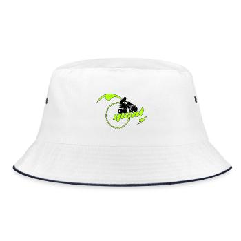 Quad - Bucket Hat - Weiß/Navy - Vorne