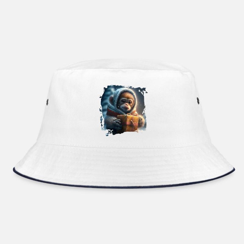 Winterlicher Orangutan Geschenk Bucket Hat