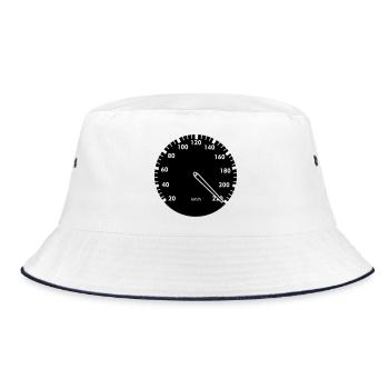 Speedometer car - Bucket Hat - white/navy - Front
