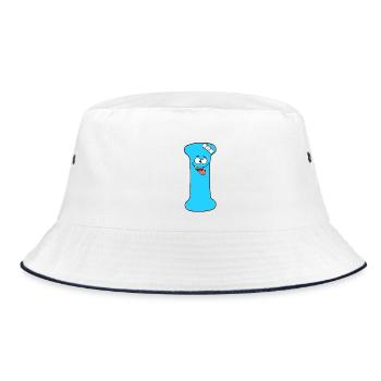 I - Bucket Hat - Weiß/Navy - Vorne
