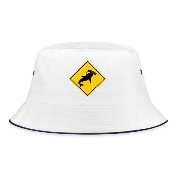 Hammerhead Sign - Bucket Hat - Weiß/Navy - Vorne