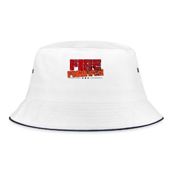 Brandschutz Feuerwehrmann Statement Feuerwehr - Bucket Hat - Weiß/Navy - Vorne