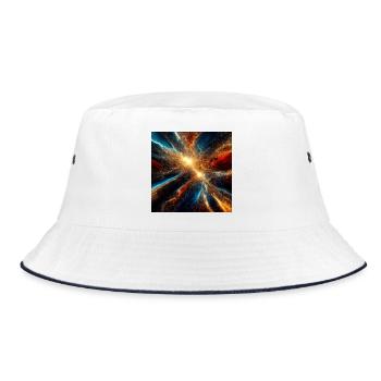 Cosmic Explosion Colors - Bucket Hat - white/navy - Front