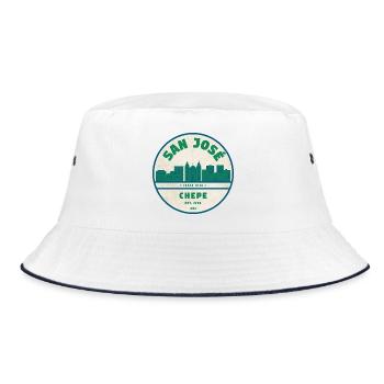 San José Chepe Skyline - Bucket Hat - white/navy - Front