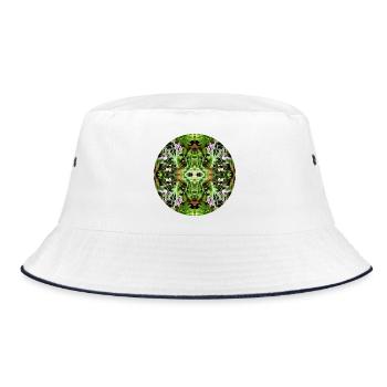 Nature Mandala New Zealand - Bucket Hat - white/navy - Front