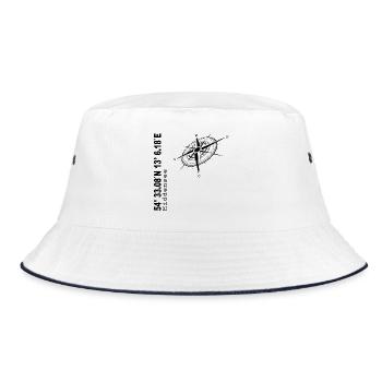 Hiddensee - Bucket Hat - Weiß/Navy - Vorne
