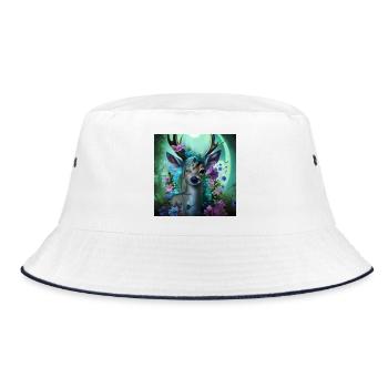 The secret lives of beautiful deer women - Bucket Hat - white/navy - Front