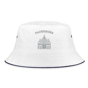 Paderborn, Historic Town Hall, Germany - Bucket Hat - white/navy - Front