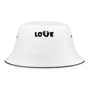 Enceinte Coeur Bébé Pieds Grossesse Mère - Bob - blanc/marine - Devant