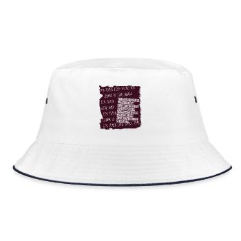 Learn to Live Again Banner - Bucket Hat - Weiß/Navy - Vorne
