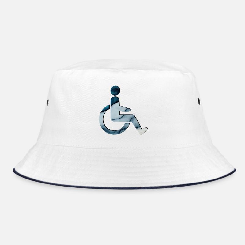 ROLLSTUHL ROLLSTUHLFAHRERIN - Bucket Hat - Weiß/Navy