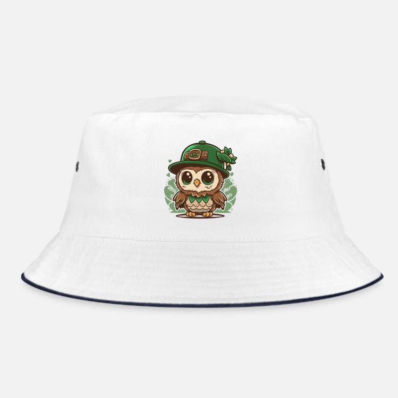 Chouette kawaii de la Saint-Patrick avec chapeau Bob