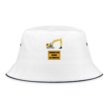 Conducteur engins de chantier - Bob - blanc/marine - Devant