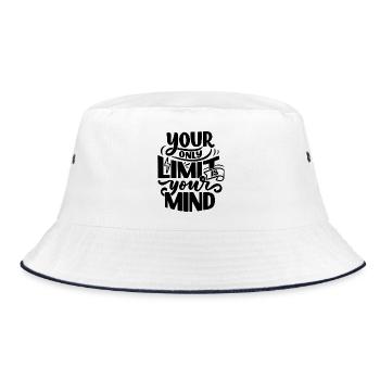 YOUR ONLY LIMIT IS YOUR MIND - Bucket Hat - white/navy - Front