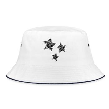 STAR. STARS. STAR. STARS. FEAST. ANNIVERSARY - Bucket Hat - white/navy - Front